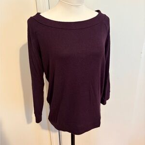 Soft Plum Knit Boatneck Sweater